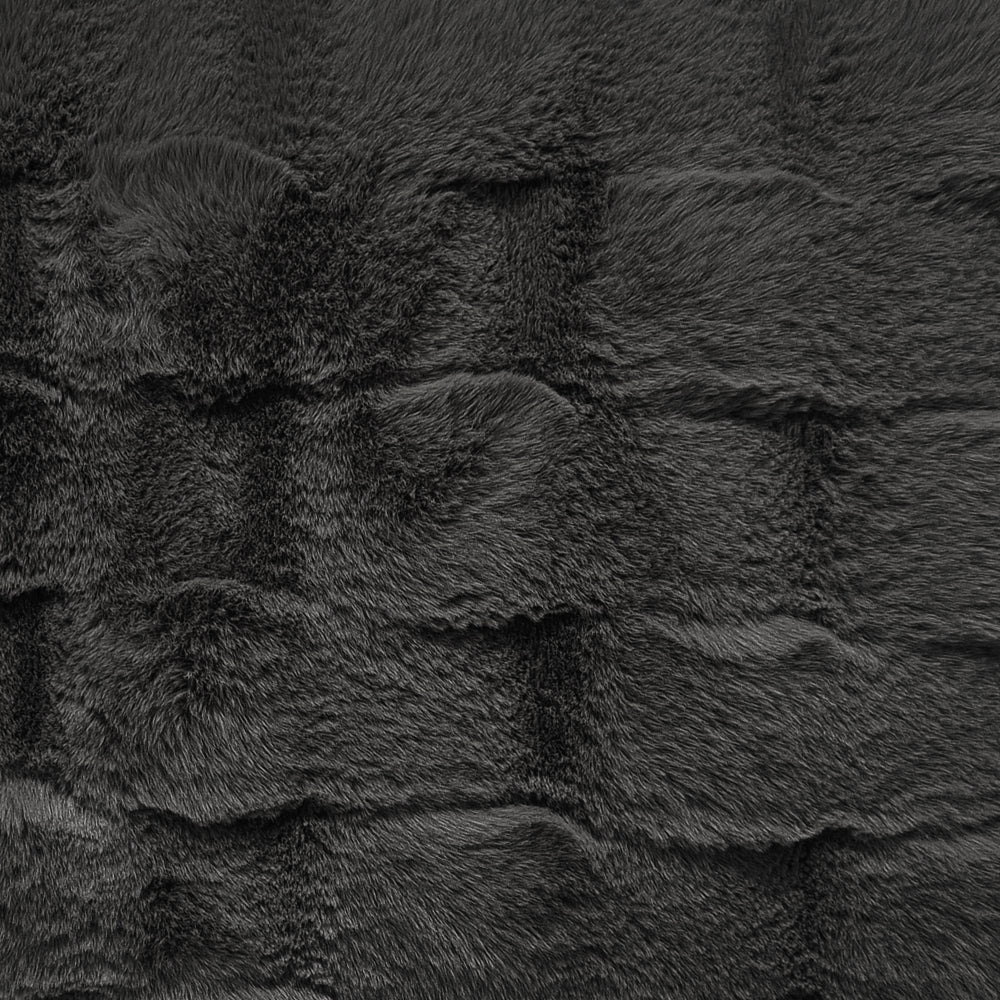 Tyler Faux Fur Blanket 180x220cm Graphite - Image 3