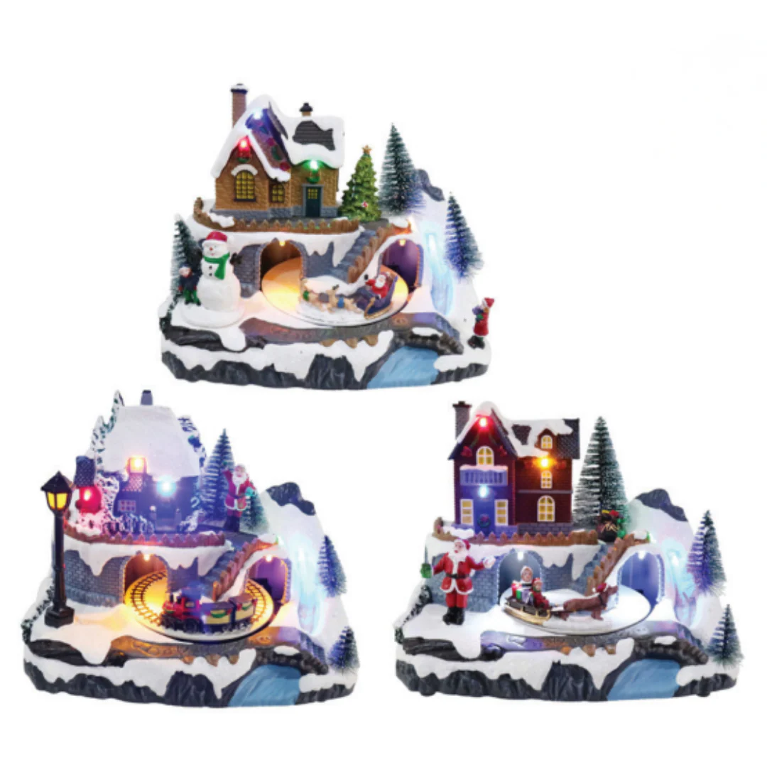 LED Musical Christmas House USB Assorted
