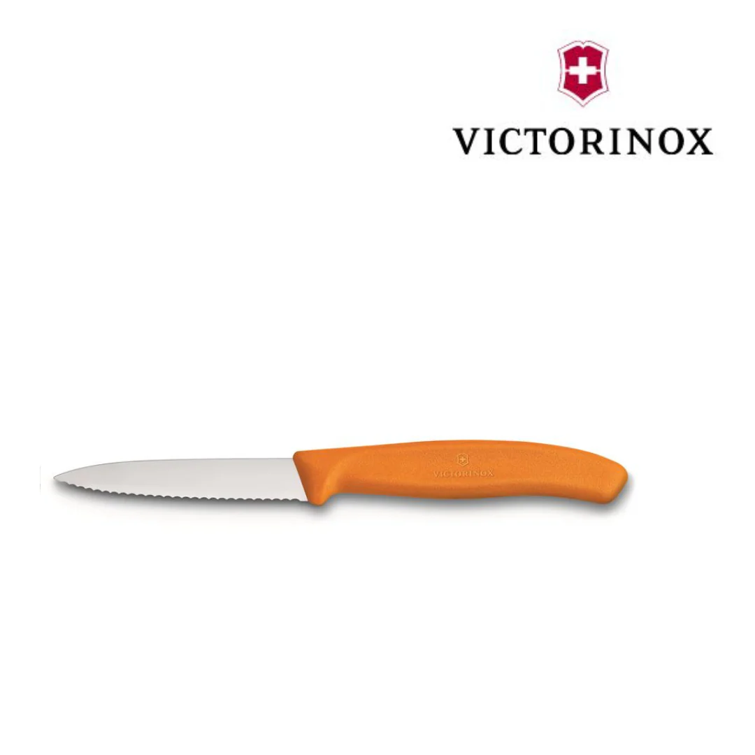 Victorinox Paring Knife Pointed Wavy 8cm Orange