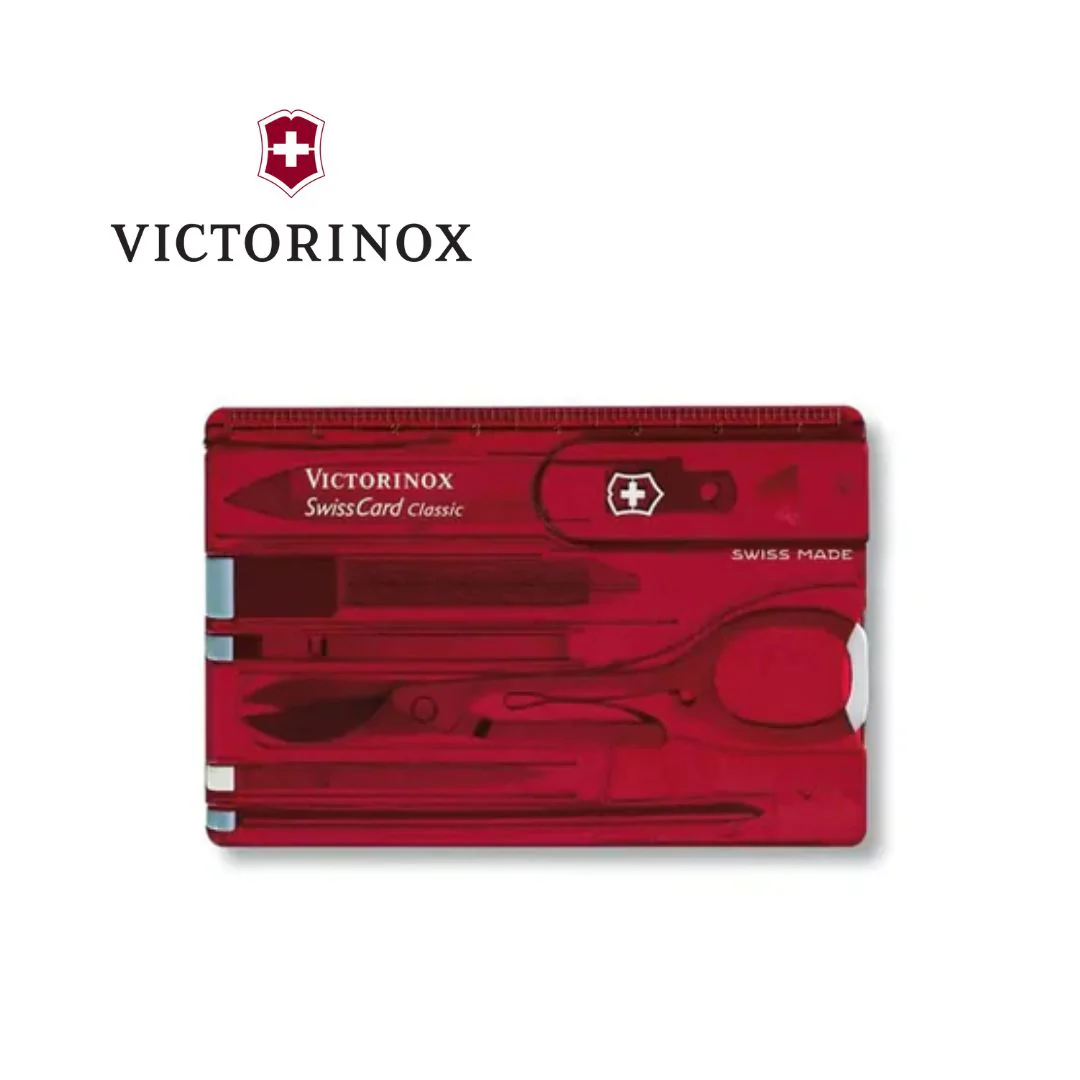 Victorinox Sak Swiss Card Classic Red Translucent