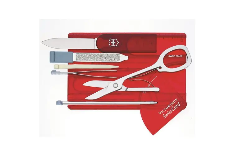 Victorinox Sak Swiss Card Classic Red Translucent - Image 2