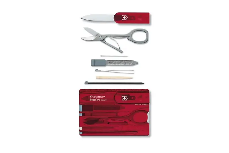 Victorinox Sak Swiss Card Classic Red Translucent - Image 4
