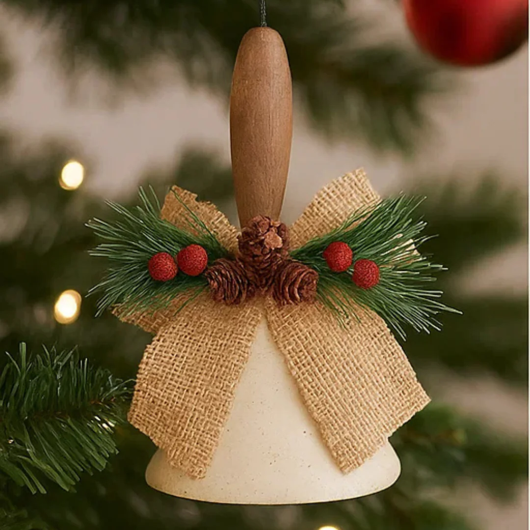 Vintage Santa Bell 10cm