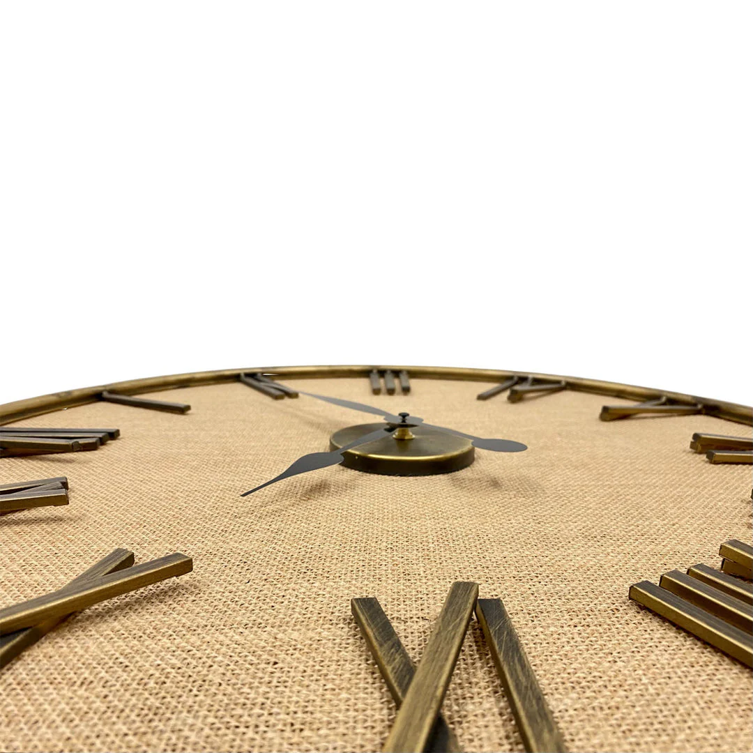 Wall Clock Luxurious Linen Bronze 60cm - Image 5