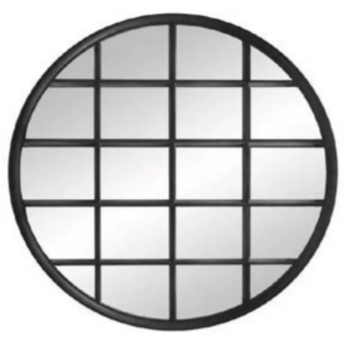 Walter Wall Mirror 120x120cm Matt Black - Image 2