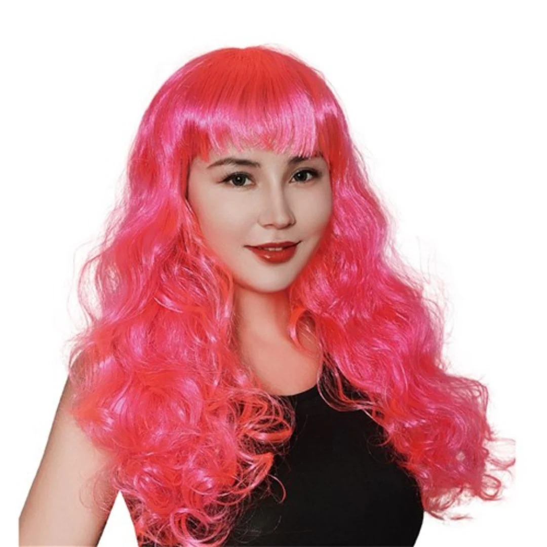 Party Planet PINK WAVY LONG WIG