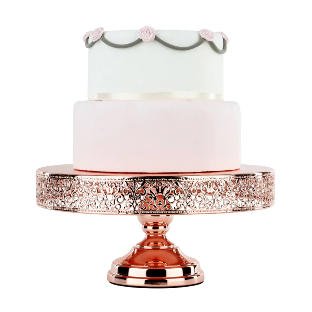 Wedding Cake Stand Rose Gold Plated 35cm