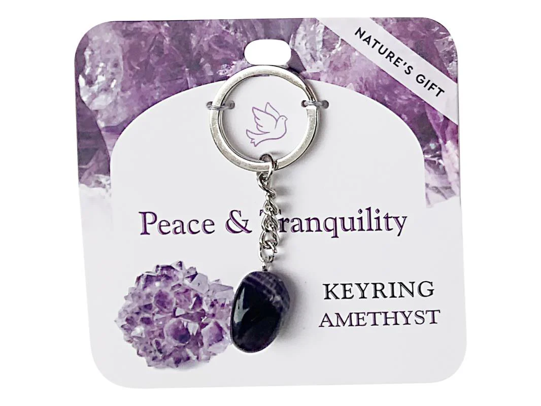 Wellness Gemstone Key Ring Amethyst