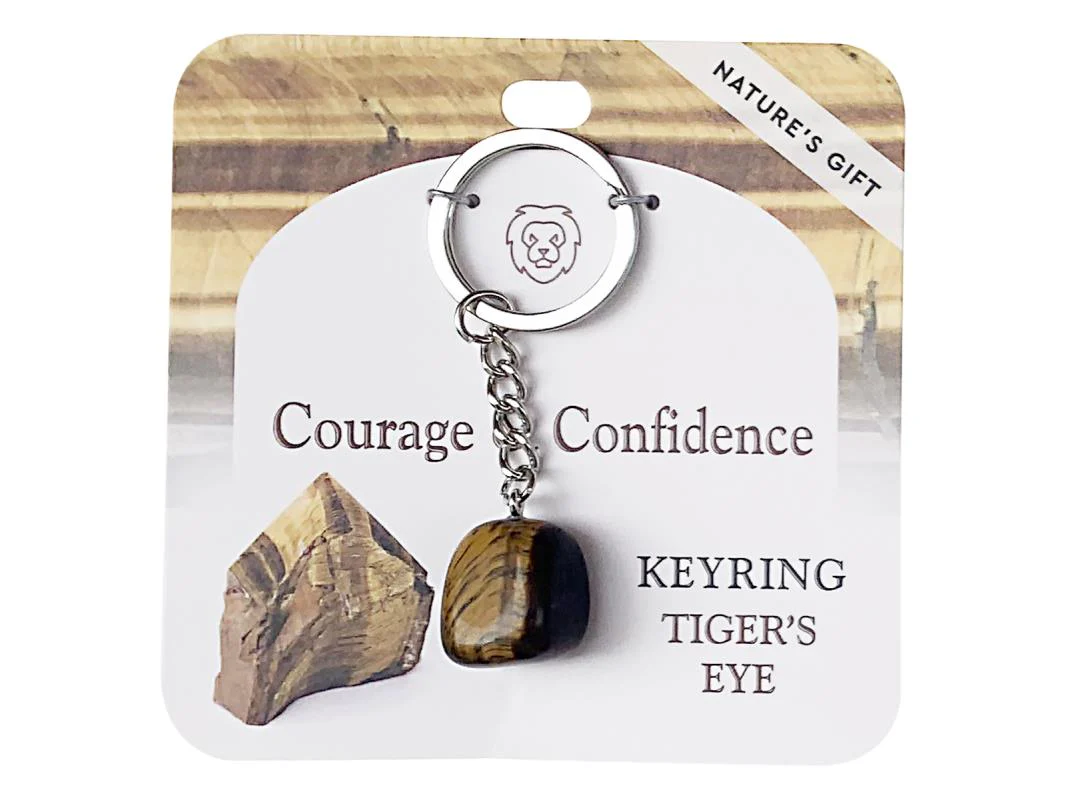 Wellness Gemstone Key Ring Tiger Eye