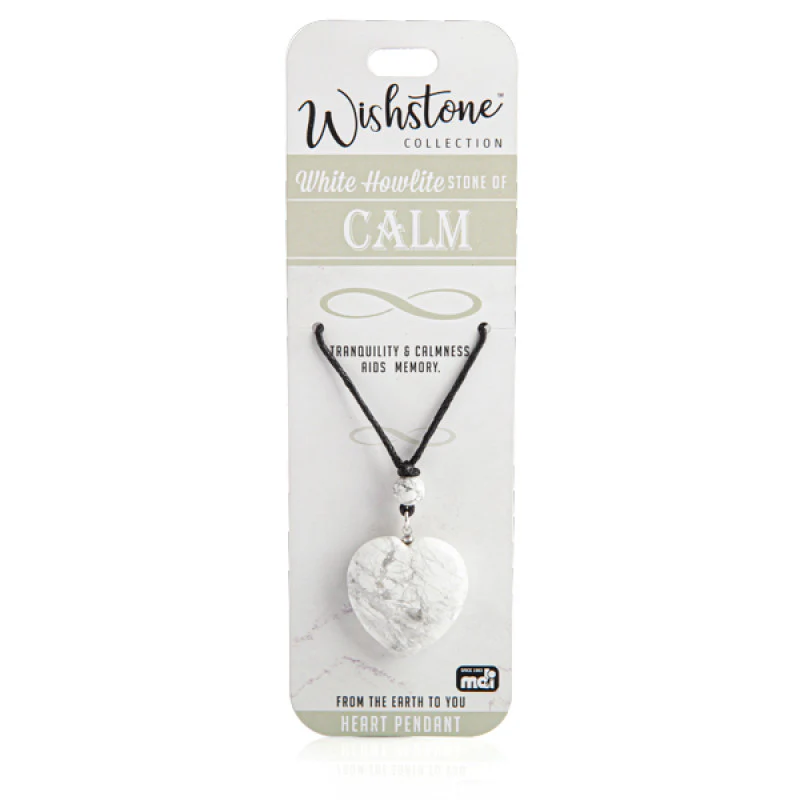 White Howlite Heart Pendant