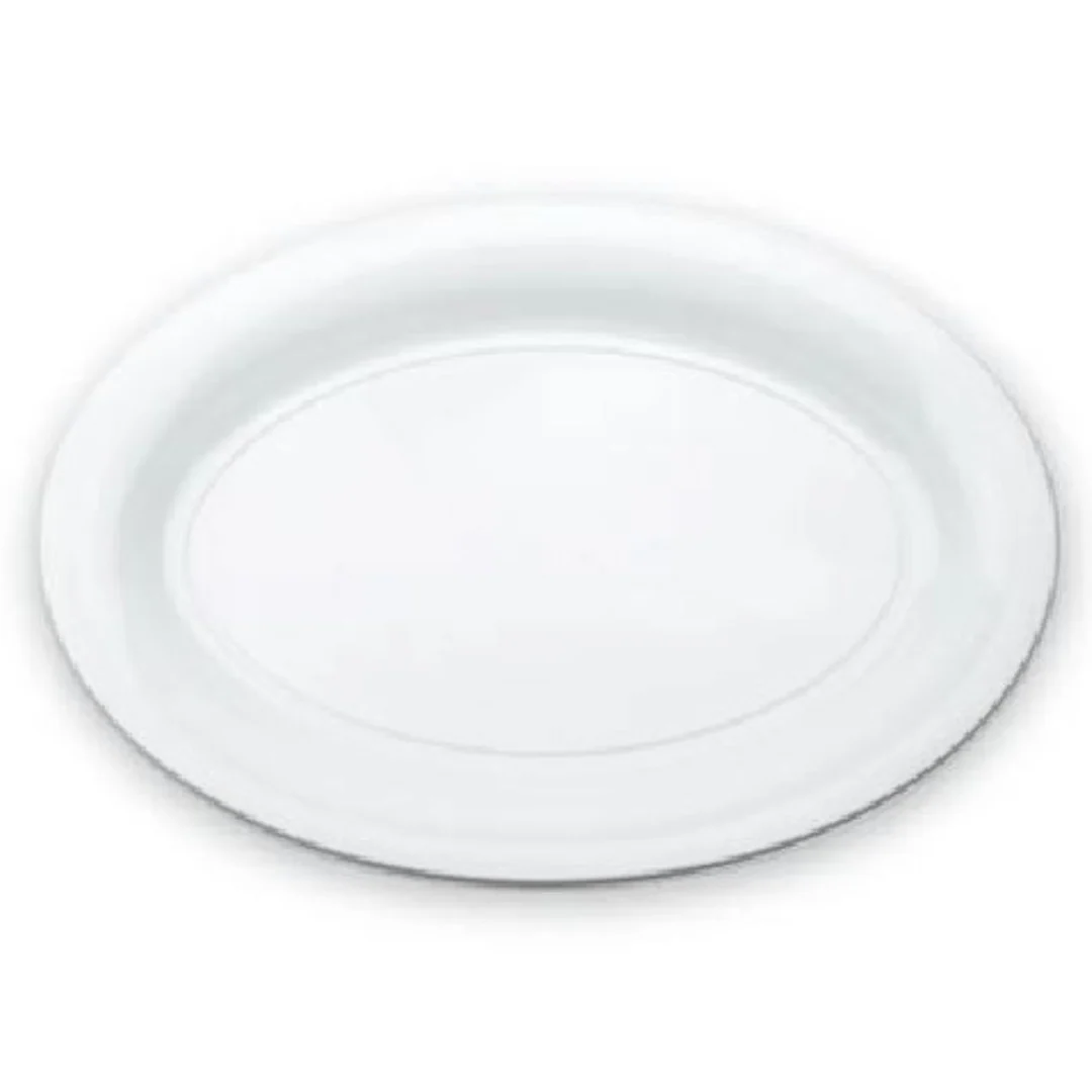 White Oval Tray 275mm x 390mm Pk3