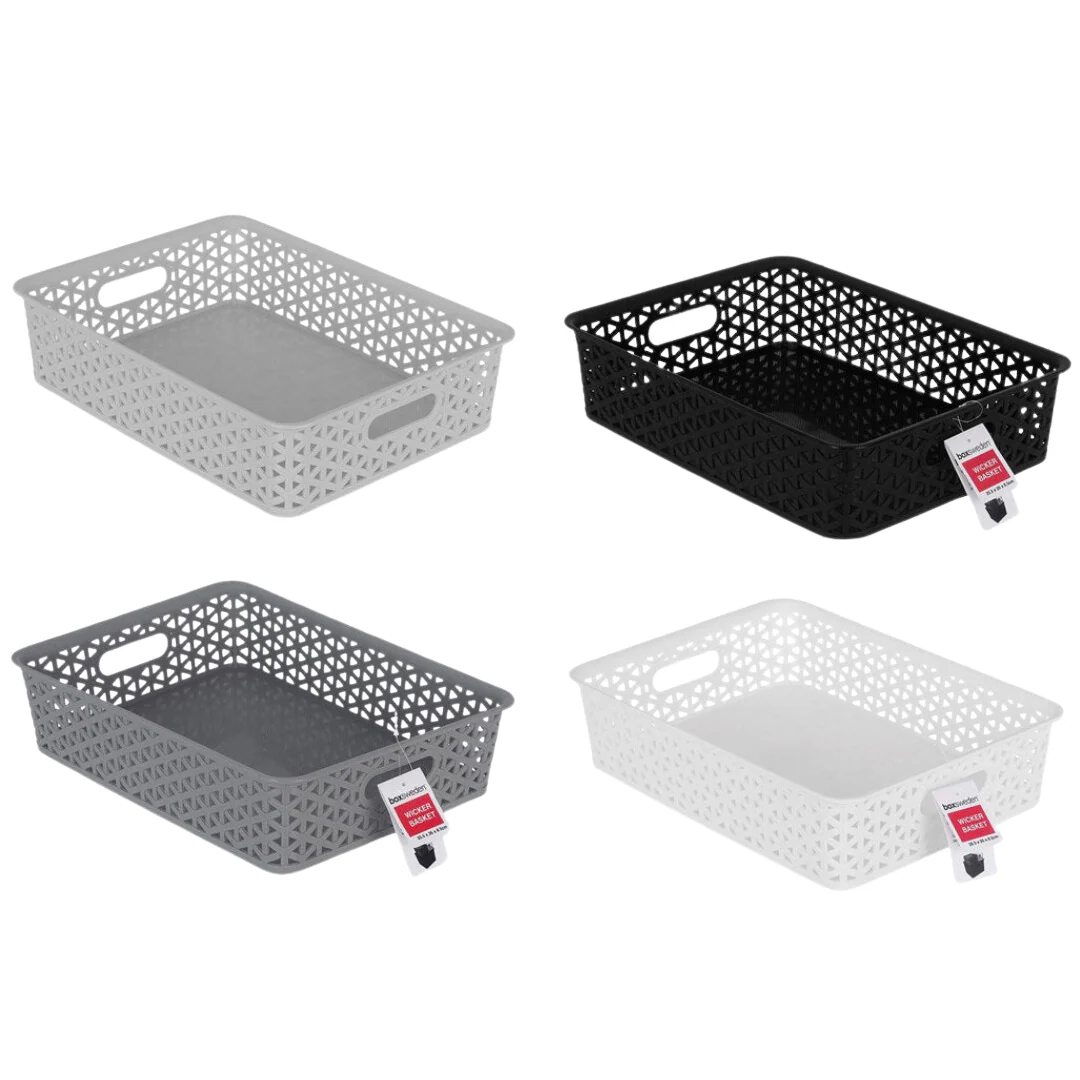 Wicker Design Organizer Basket