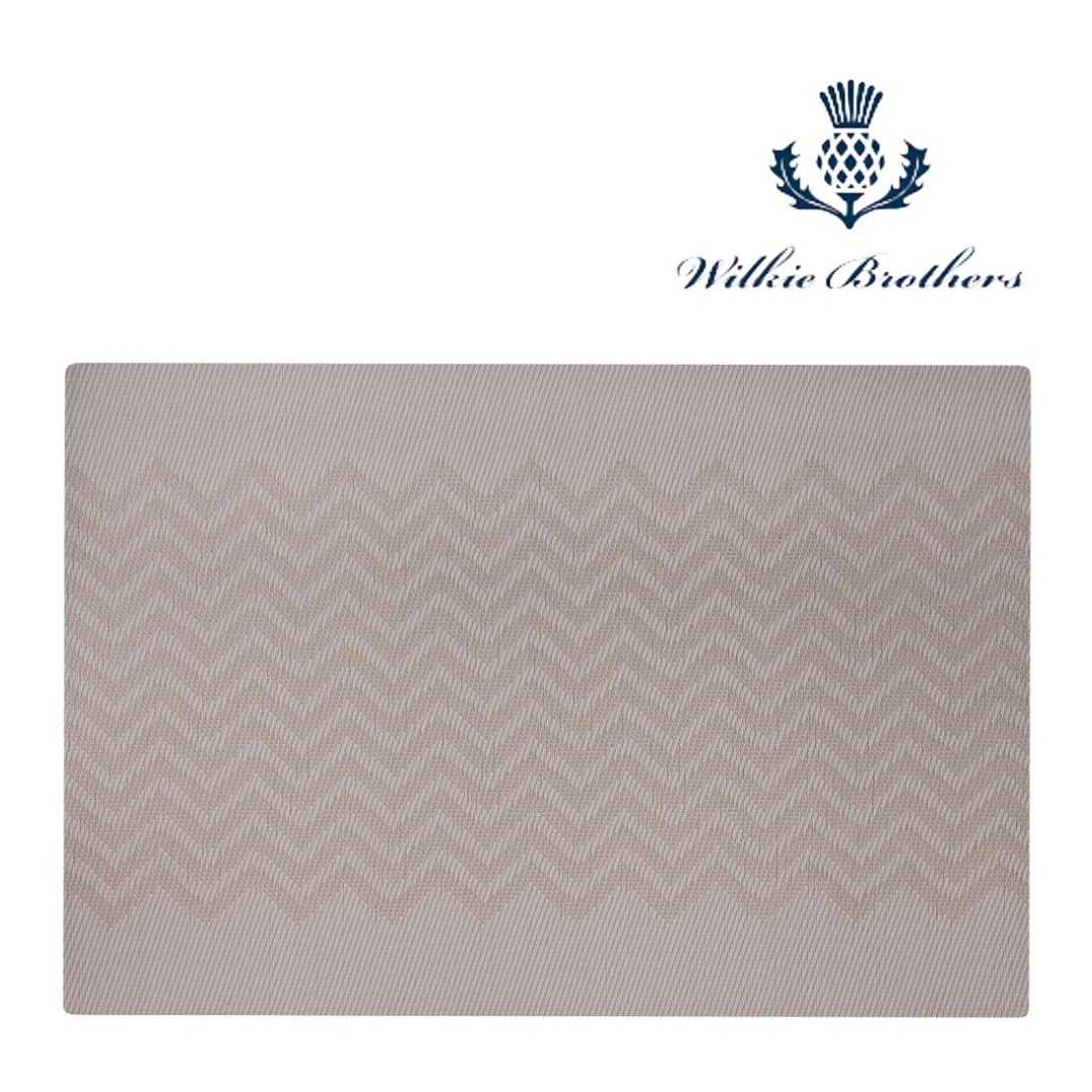 Wilkie Chevron Placemat 30X45Cm Beige