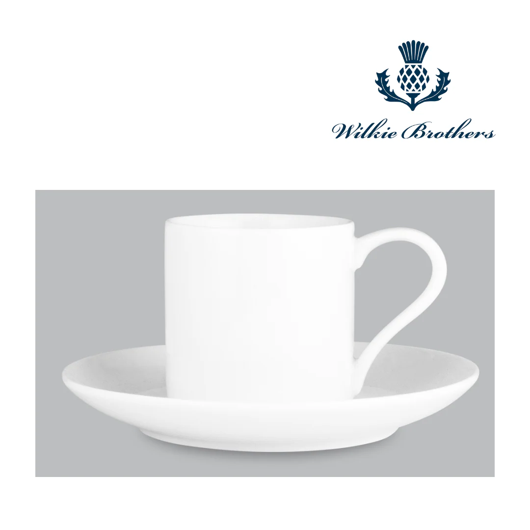 Wilkie Brothers New Bone Strt Demi Cup and Saucer 100ml