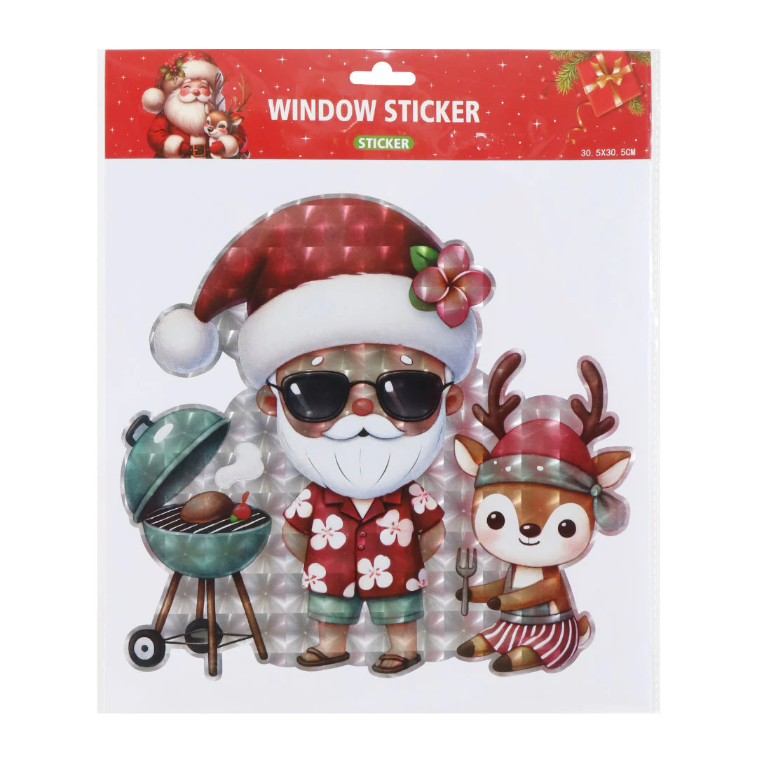 Window Cling Santa Laser Assorted - Image 4