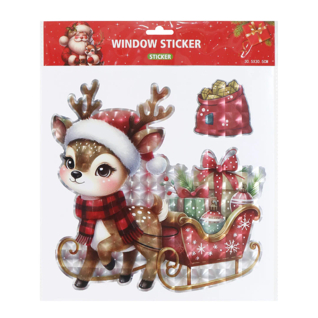 Window Cling Santa Laser Assorted - Image 5