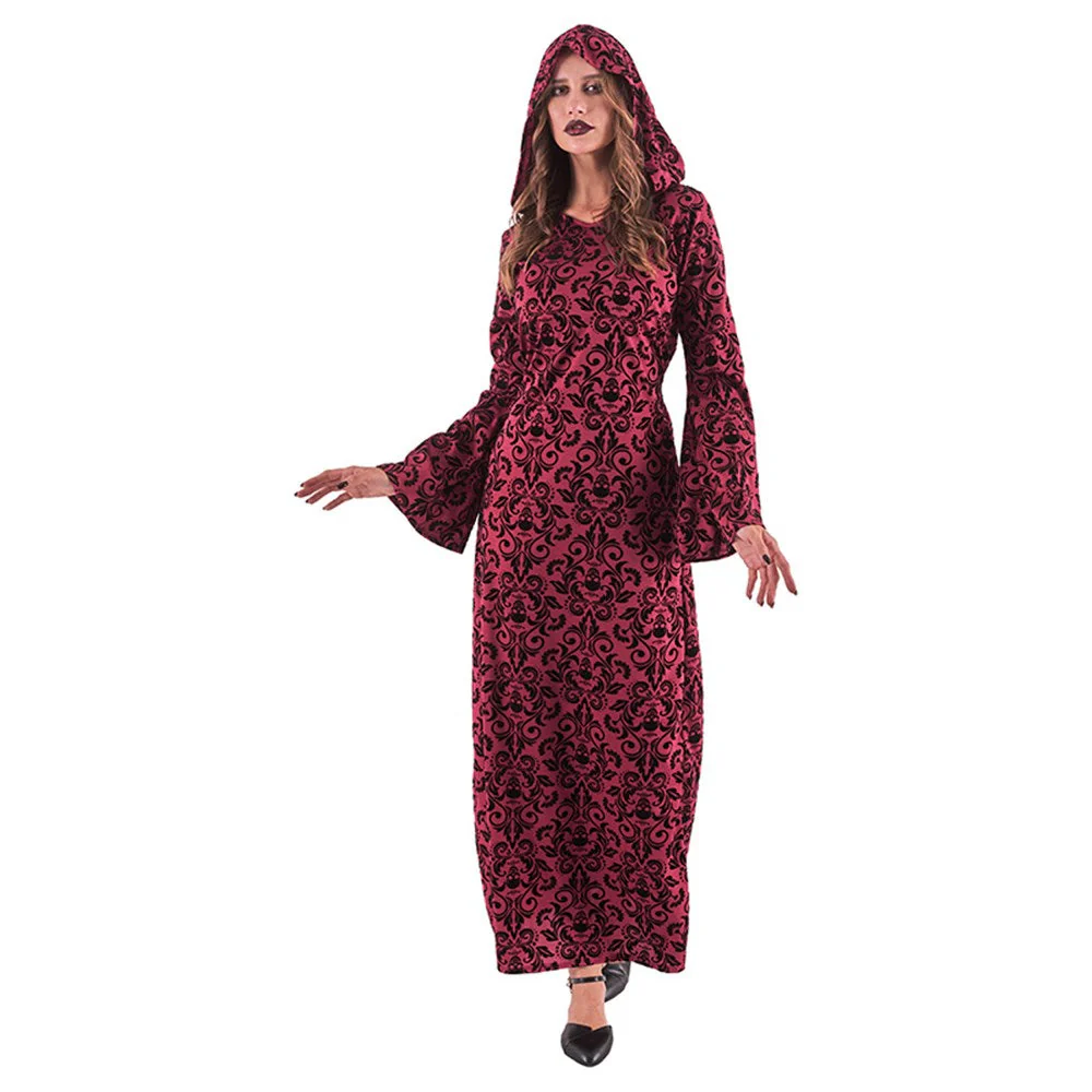 WOMAN VAMPIRESS COSTUME-INCLUDING DRESS WITH HOOD, 2A SIZES MED & LRG - Image 2
