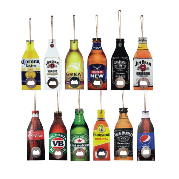 Wooden Bottle Shape Bottle Openers Assorted Designs