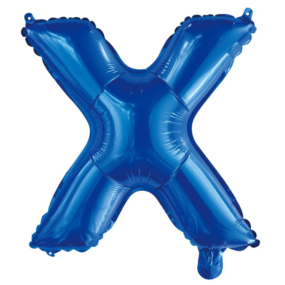 Alphabet Foil Balloon 35cm Royal Blue - x - Image 2