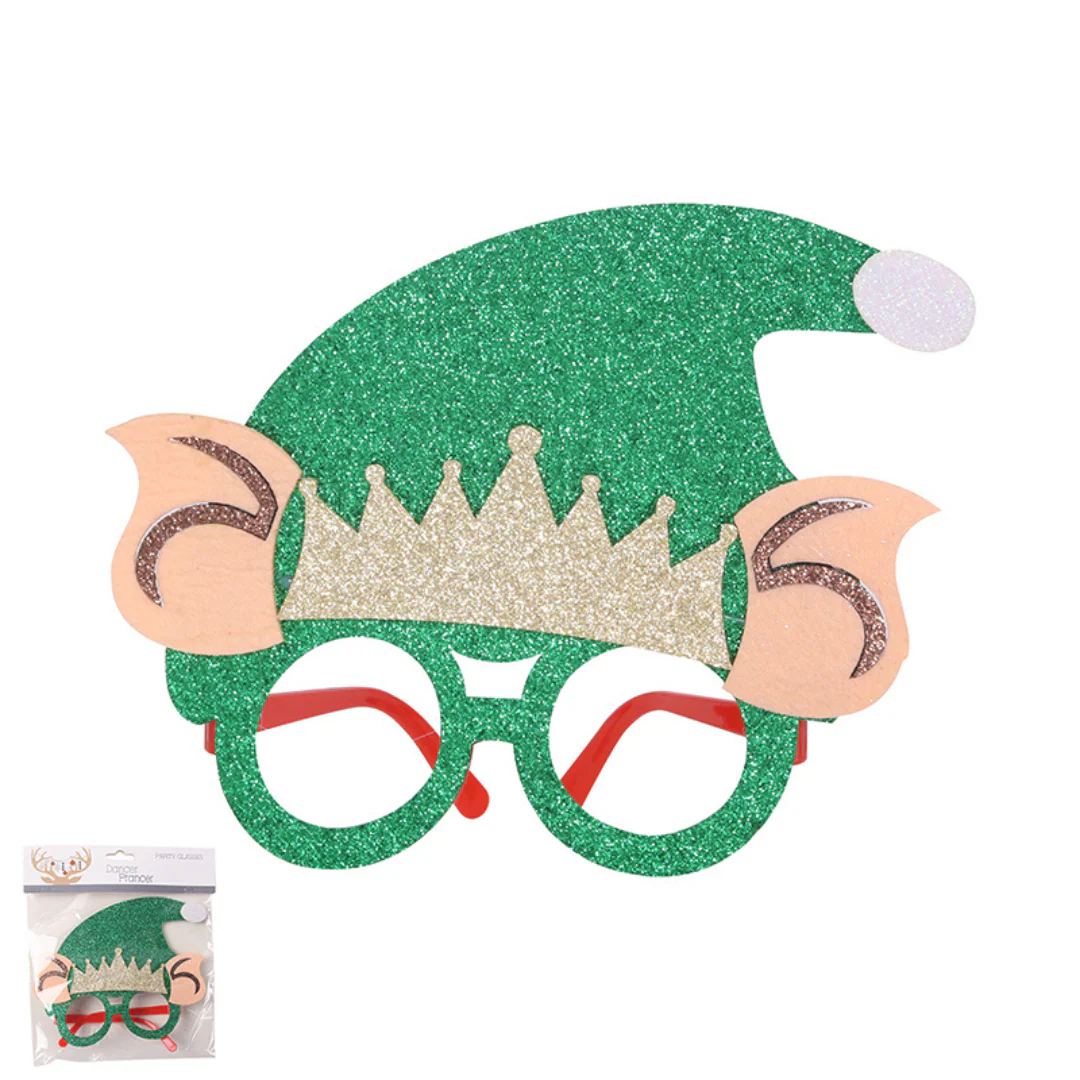 xmas Elf Party Glasses 18x16cm